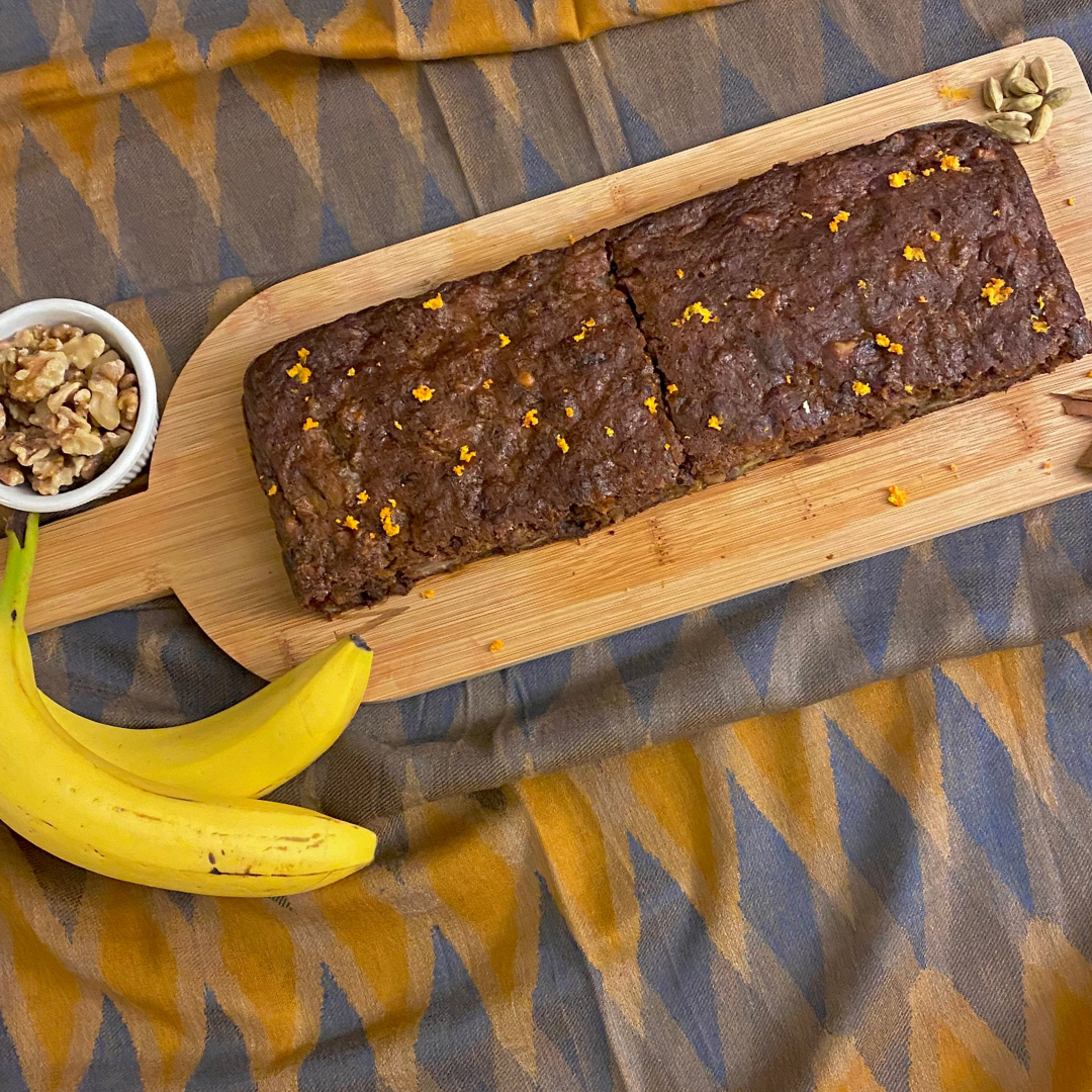 Mochi Banana Walnut Bread